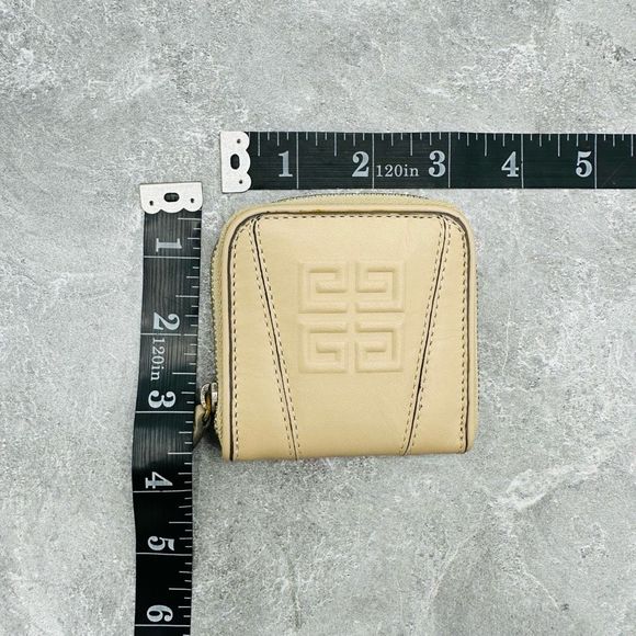 Givenchy Wallet Purse G logos Beige Silver Woman unisex Authentic - Picture 9 of 9